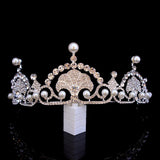 Royal Rhinestone Crystal Wedding Hair Crown Tiara
