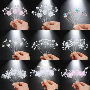 Crystal Rhinestone Flower Bridal Hairpins Wedding Hair Accessories