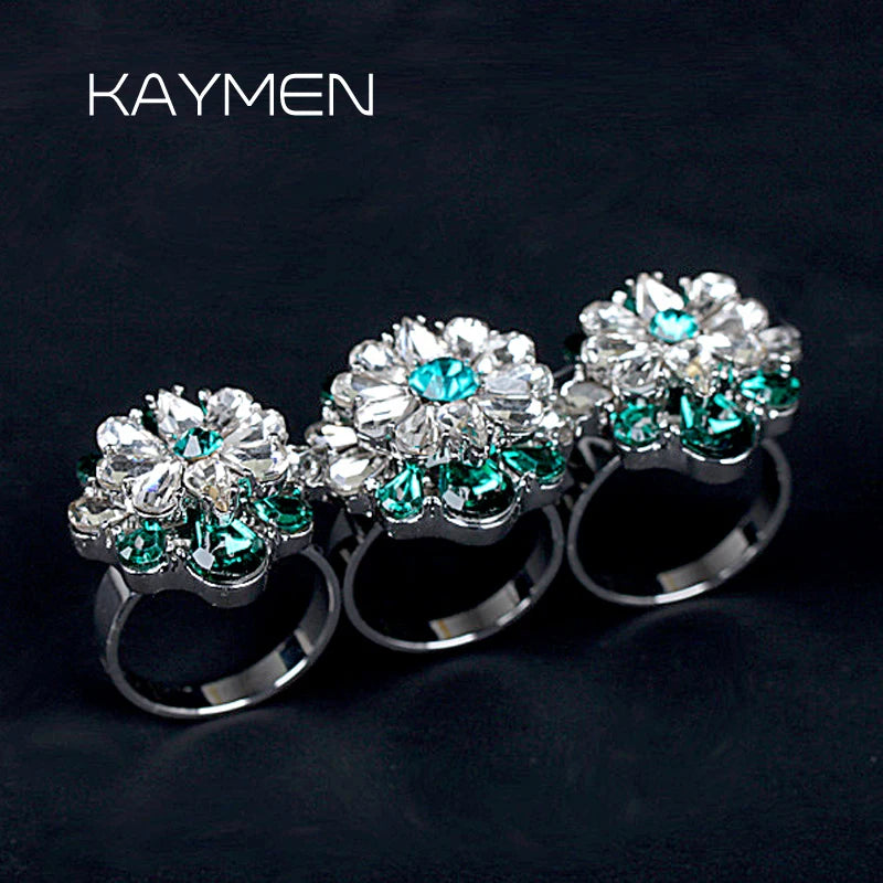 Kaymen Especial Three Finger Rings for Girls, Women's Wedding Ring