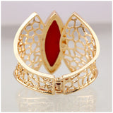 Kaymen Jewelry Hollow Out Resin Stone Cuff Bracelet for Party Wedding