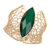 Kaymen Jewelry Hollow Out Resin Stone Cuff Bracelet for Party Wedding