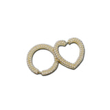 Heart Pearl Earrings Pendant Necklace Charms 4pcs