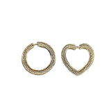 Heart Pearl Earrings Pendant Necklace Charms 4pcs