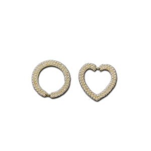 Heart Pearl Earrings Pendant Necklace Charms 4pcs