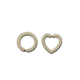 Heart Pearl Earrings Pendant Necklace Charms 4pcs