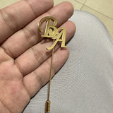 Groom Initials Lapel Pin Stainless Steel Brooches