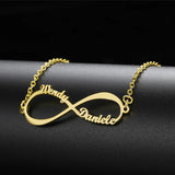 Infinite Bracelet Personalized Name Charms Gift Stainless Steel