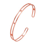 Custom Initial Cuff Bangle Stainless Steel Letter Jewelry