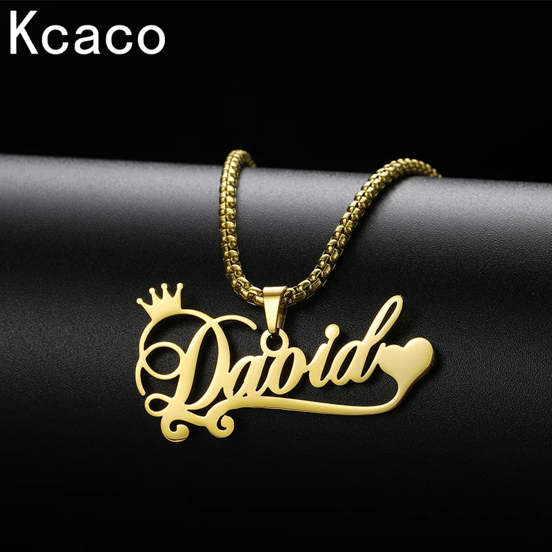 Personalized Name Necklaces for Women Stainless Steel Letter Necklace