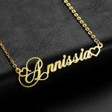 Stainless Steel Heart Choker Name Necklace Charm Women Jewelry