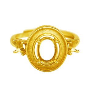 Breast Milk Resin Oval Ring Settings 925 Silver