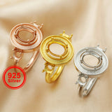 Breast Milk Resin Oval Ring Settings 925 Silver