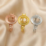 Breast Milk Resin Oval Ring Settings 925 Silver