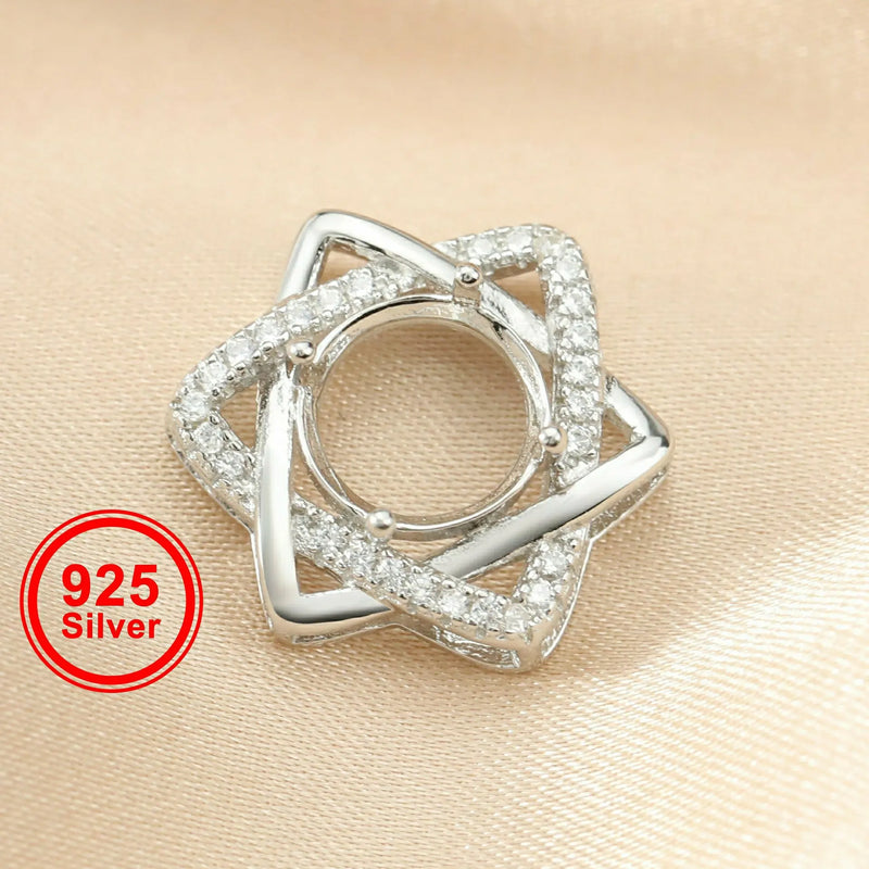 Breast Milk Resin 925 Silver Pendant Blank DIY Charm