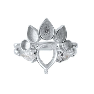 Breast Milk Resin Ring Setting 925 Sterling Silver Plated DIY Ring