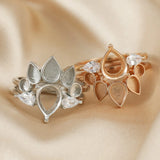 Breast Milk Resin Ring Setting 925 Sterling Silver Plated DIY Ring
