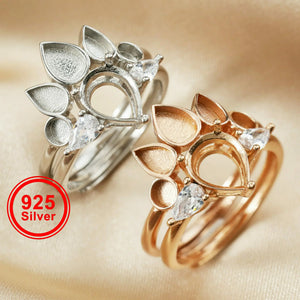 Breast Milk Resin Ring Setting 925 Sterling Silver Plated DIY Ring