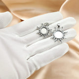 Breast Milk Resin Round Sun Pendant Bezel in 925 Sterling Silver
