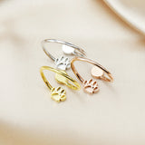 Breast Milk Resin Ring Bezel Setting Paw Solid 925 Silver Rose Plated