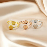 Breast Milk Resin Ring Bezel Setting Paw Solid 925 Silver Rose Plated