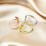 Breast Milk Resin Ring Bezel Setting Paw Solid 925 Silver Rose Plated