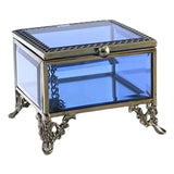 Glass Keepsake Jewelry Trinket Box Display Home Decor