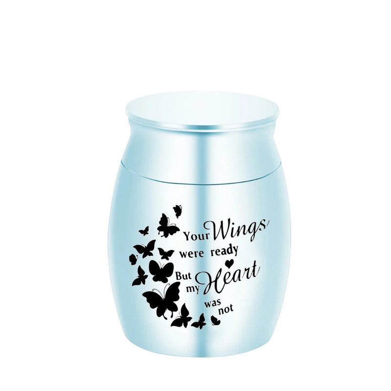 Butterfly Keepsake Urn for Human Ashes Aluminum Memorial Ash Jar