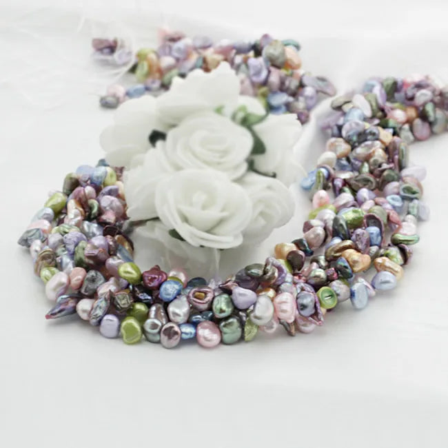 Keishi Cultured Pearl Beads for DIY Jewelry, 5mm, 15 Inch Strand