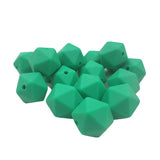 Kelly Green Icosahedron Silicone Bead for DIY Crafts