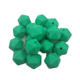 Kelly Green Icosahedron Silicone Bead for DIY Crafts