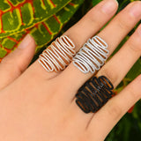 Kellybola Cubic Zircon Stacks Charm Statement Ring Bohemian Beach Jewelry
