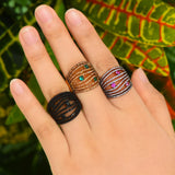Kellybola Cubic Zircon Stacks Charm Statement Ring Bohemian Beach Jewelry