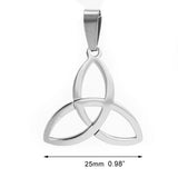 Stainless Steel Keltic Knot Triangle Pendant Charms 10pcs