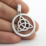 Stainless Steel Keltic Knot Triangle Pendant Charms 10pcs