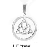 Stainless Steel Keltic Knot Triangle Pendant Charms 10pcs