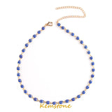 Harajuku Eyes Evil Eye Stainless Steel Necklace for Women Lucky Gift