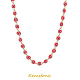 Harajuku Eyes Evil Eye Stainless Steel Necklace for Women Lucky Gift