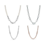 925 Sterling Silver Jewelry Set for Women - DIY Bead Necklace Bracelet Earrings