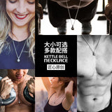Kettlebell Necklace with Rhinoceros Logo Pendant