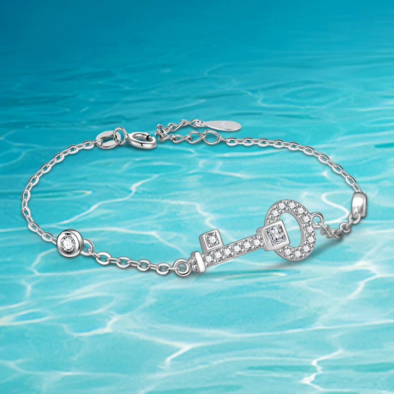 925 Silver Bracelet with Zirconia - Sparkling Bangle Gift