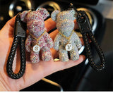 Diamond Bear Key Chain for Women Men