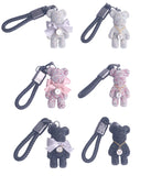 Diamond Bear Key Chain for Women Men