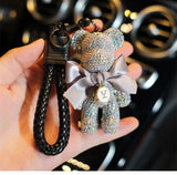 Diamond Bear Key Chain for Women Men