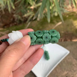 Dongling Jade Key Chain - Beautiful Natural Stone Charm for Keys or Bags