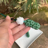 Dongling Jade Key Chain - Beautiful Natural Stone Charm for Keys or Bags