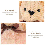 Plush Bear Key Chain Fob Bag Ornament Backpack Holder