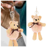 Plush Bear Key Chain Fob Bag Ornament Backpack Holder