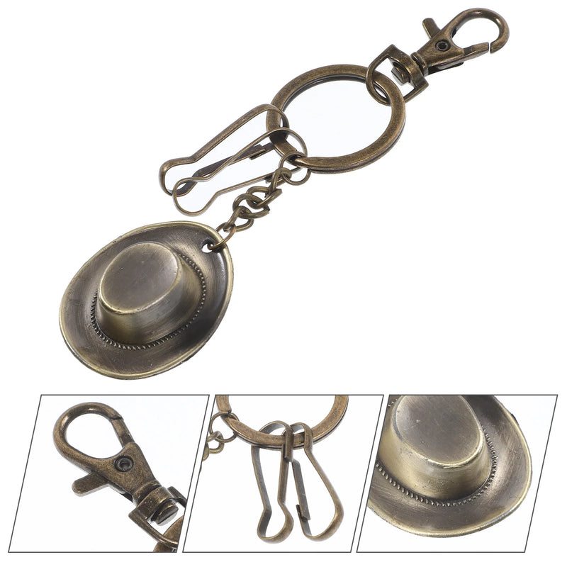 Retro Purse Keychain Hat Shape Backpack Keychain Bag Hanging Ornament