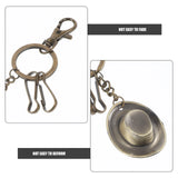 Retro Purse Keychain Hat Shape Backpack Keychain Bag Hanging Ornament