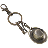 Retro Purse Keychain Hat Shape Backpack Keychain Bag Hanging Ornament